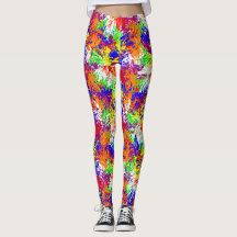 Vibrant Trippy Jiggle Mönster Leggings