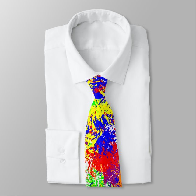 Vibrant Trippy Jiggle Mönster Neck Tie Slips (Bunden)