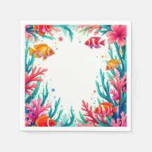 Vibrant Tropical Fish Coral Ocean | Färgämne