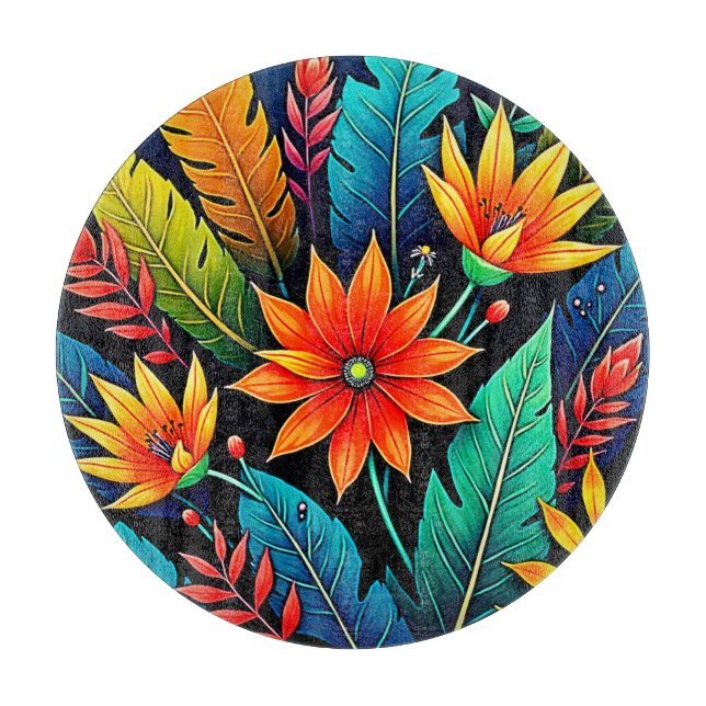 Vibrant Tropical Flower Art (Framsidan)
