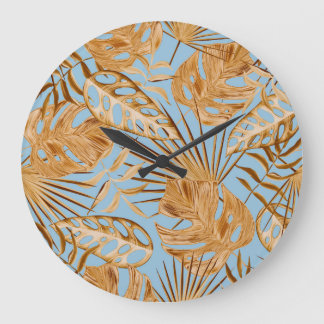 Vibrant Tropical Flowers: Colorful Seamless. Stor Klocka