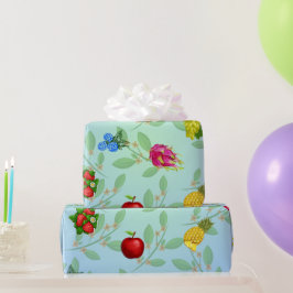 Vibrant Tropical Fruit Summer Gift Wrapping Papper Presentpapper