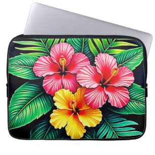 Vibrant Tropical Hibiscus Art Laptop Fodral