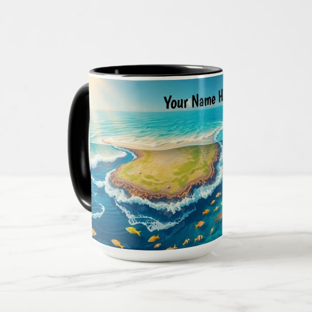 Vibrant Tropical Island and Rich Marine Life Mugg (Framsida vänster)