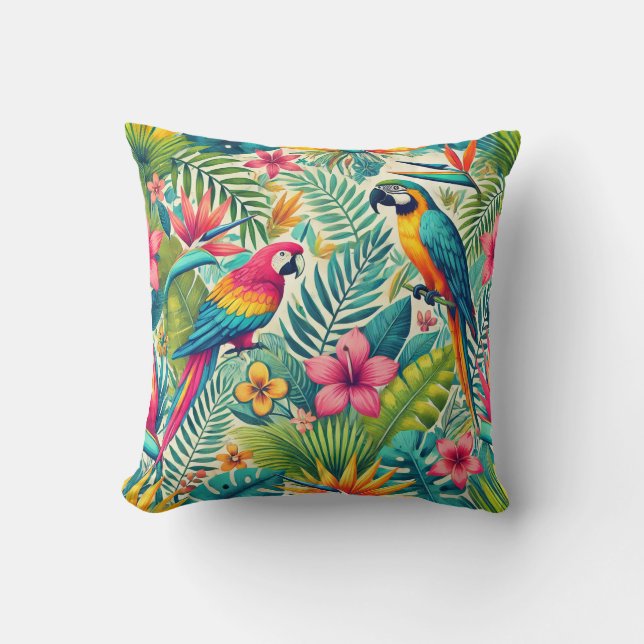 Vibrant Tropical Kudde (Framsida)