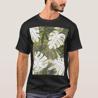 Vibrant Tropical Löv Mönster T Shirt