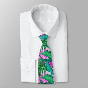 Vibrant Tropical Monstera Lövs Exotic Mönster Slips