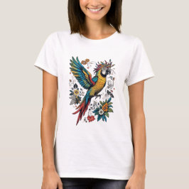 Vibrant Tropical Parrot T Shirt