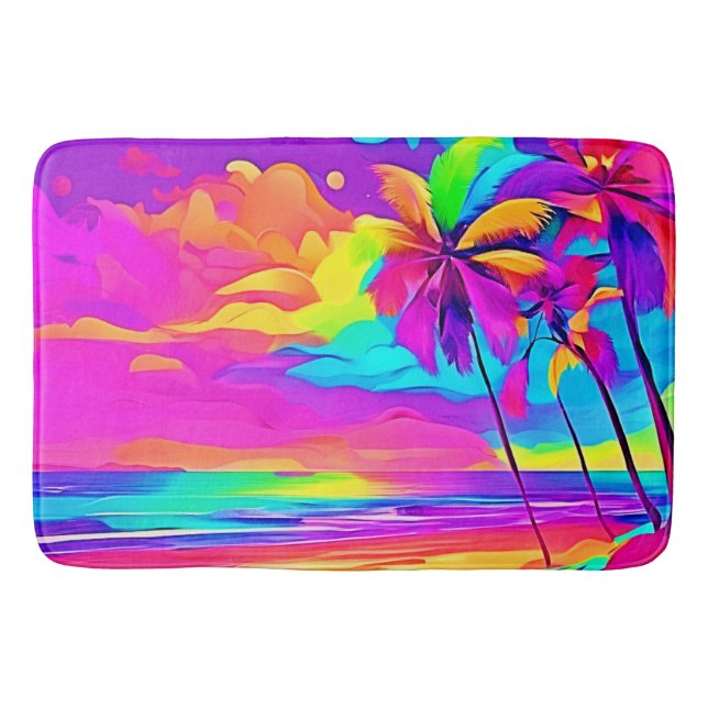 Vibrant Tropical Shore Art Badrumsmatta (Framsidan)