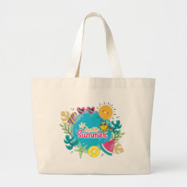 Vibrant Tropical Summer Beach Jumbo Tygkasse