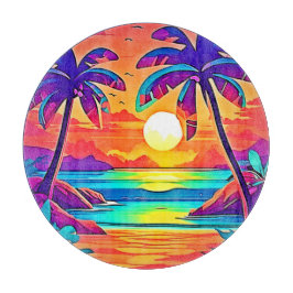 Vibrant Tropical Sunset Art