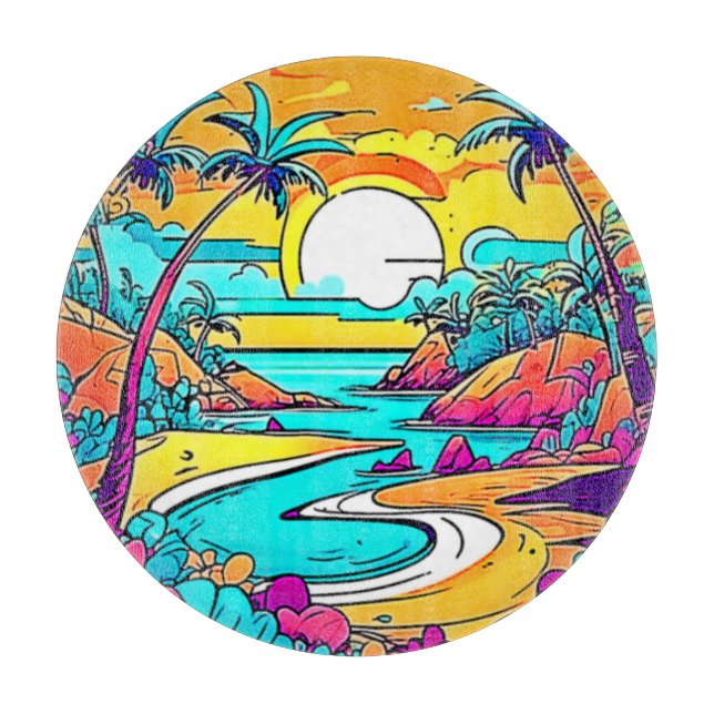 Vibrant Tropical Sunset Beach (Framsidan)