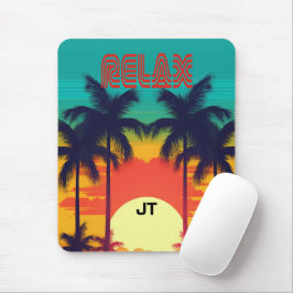 Vibrant Tropical Sunset Retro 80-tal Stil Musmatta
