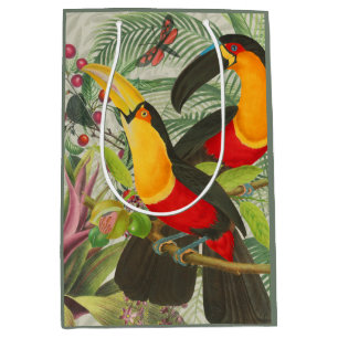Vibrant Tropical Toucan Birds Art Exotic Jungle