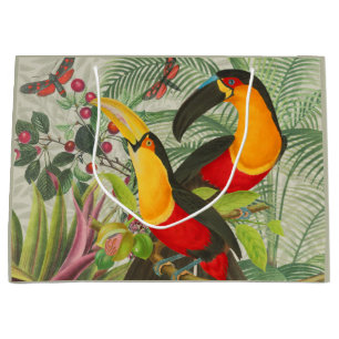 Vibrant Tropical Toucan Birds Art Exotic Jungle