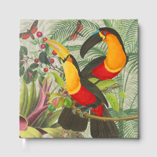 Vibrant Tropical Toucan Birds Art Exotic Jungle Gästböcker