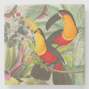 Vibrant Tropical Toucan Birds Art Exotic Jungle Stenunderlägg