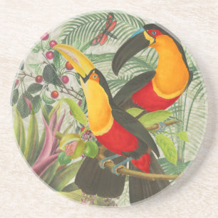Vibrant Tropical Toucan Birds Art Exotic Jungle Underlägg