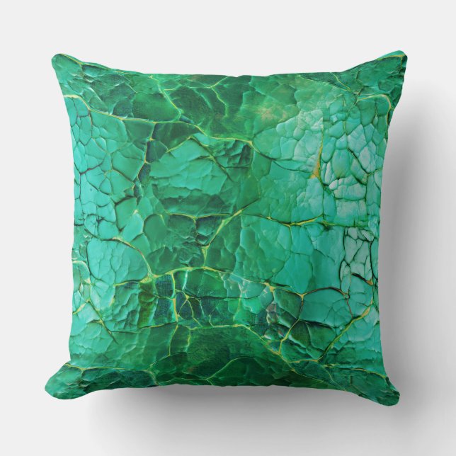 Vibrant Turcos Texturerad Mönster Kudde (Framsida)