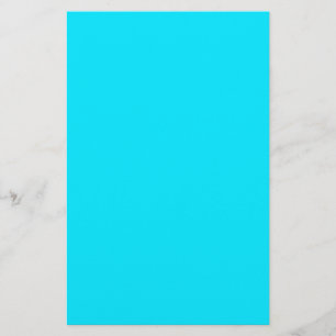 Vibrant turkos Himlar Blue Färg anpassar detta Brevpapper