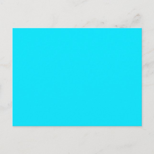 Vibrant turkos Himlar Blue Färg anpassar detta Vykort (Framsida)