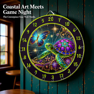 Vibrant Turtle Butterfly Lodge Wall Decor Darttavla