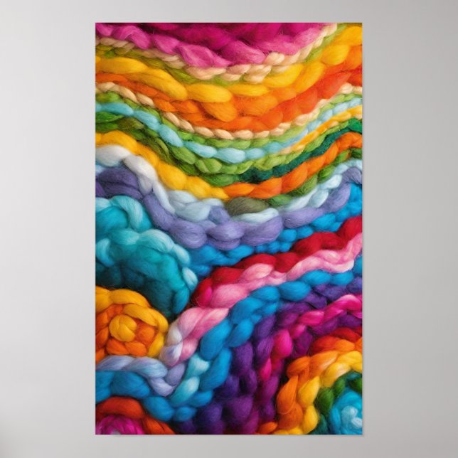 Vibrant Twisted Strands of Fibre Poster (Framsidan)
