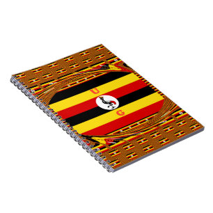 Vibrant Uganda Flagga-Inspired Art Anteckningsbok