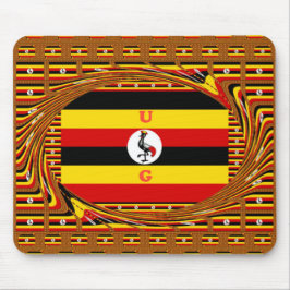 Vibrant Uganda Flagga-Inspired Art Musmatta