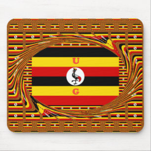 Vibrant Uganda Flagga-Inspired Art Musmatta