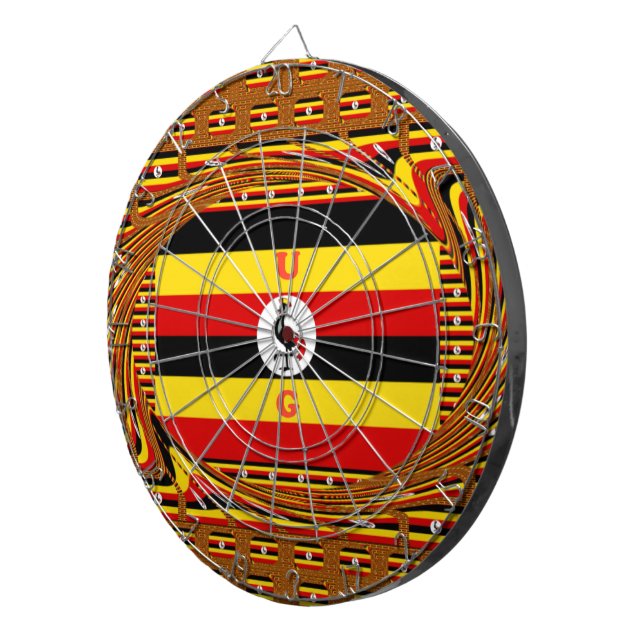 Vibrant Uganda Flagga-Inspired Art Piltavla (Högra Framsidan)