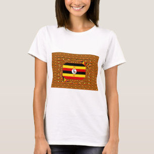 Vibrant Uganda Flagga-Inspired Art T Shirt