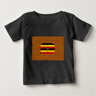 Vibrant Uganda Flagga-Inspired Art Tee