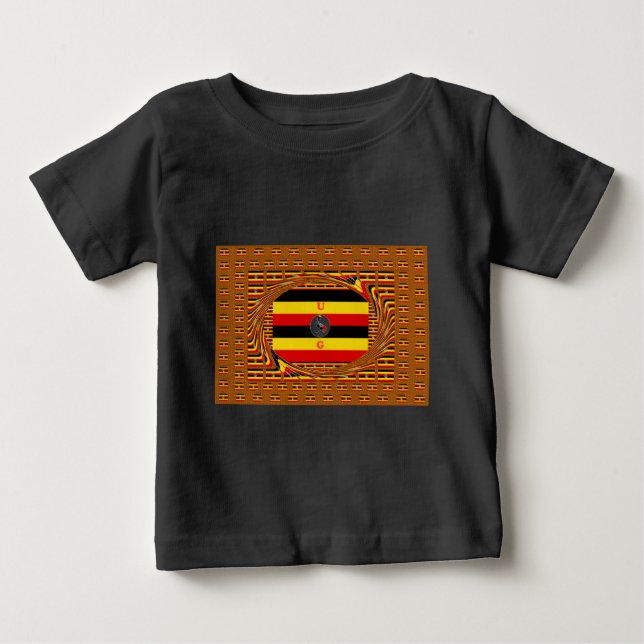 Vibrant Uganda Flagga-Inspired Art Tee (Framsida)