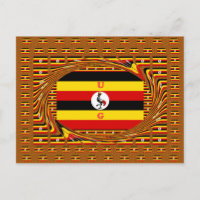 Vibrant Uganda Flagga-Inspired Art