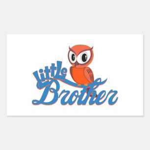 Vibrant Uggla Little Brother Rektangulärt Klistermärke
