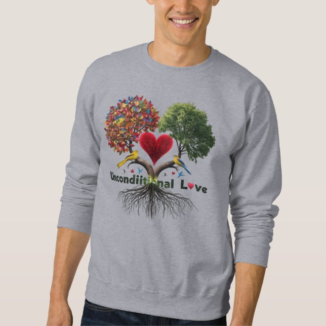 Vibrant Unconditional Love Basic Sweatshirt (Framsida)