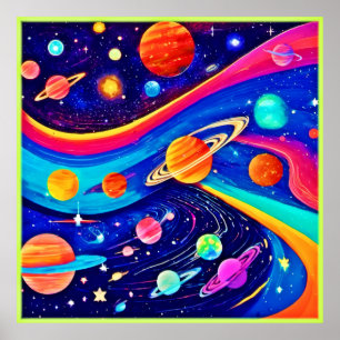 Vibrant, universell konst poster