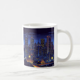 Vibrant Urban Energy Cityscape * "Modern City Ni" Kaffemugg