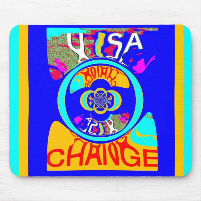 Vibrant USA Change: A Bold Påstående Musmatta (Framsidan)