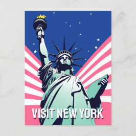 Vibrant USA Frihetsgudinnan - besök New York Vykort