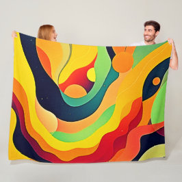 Vibrant vågkraft fleecefilt