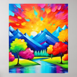 Vibrant Valley Vision Painting Poster