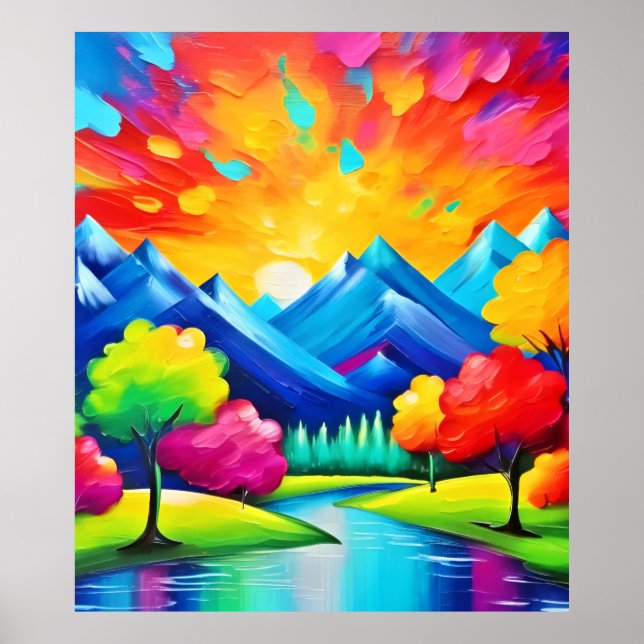 Vibrant Valley Vision Painting Poster (Framsidan)