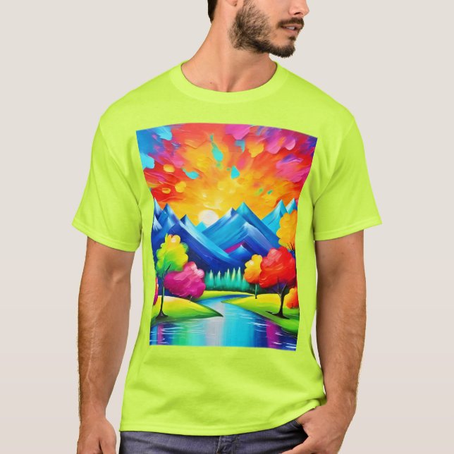 Vibrant Valley Vision Painting T Shirt (Framsida)