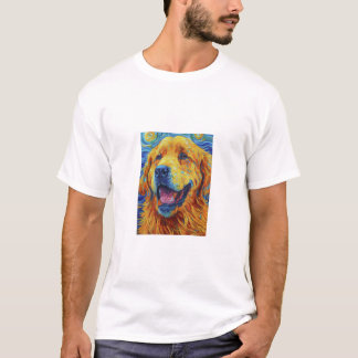 Vibrant Van Gogh Inspired Hund Uni-sex T-Shirt