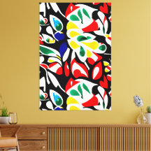 Vibrant Vatten-Drop-geometri, Abstrakt Wall Art