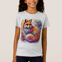 Vibrant vattenfärg Fox T-Shirt