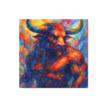 Vibrant vattenfärg Minotaur