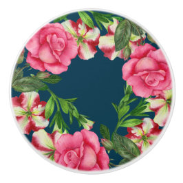 Vibrant vattenfärgad Rosa Blommigt Utandningsinand Knopp